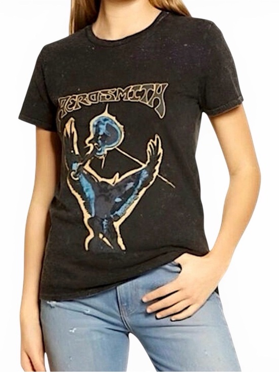 Treasure & Bond Tops - Treasure & Bond Aerosmith Vintage Wash Band Tee Shirt